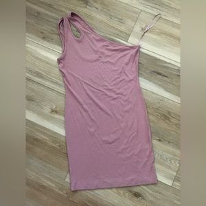 Elodie One Shoulder Ribbed Dress L